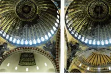 Ayasofya’da doğu yarım kubbe için güçlendirme hazırlığı