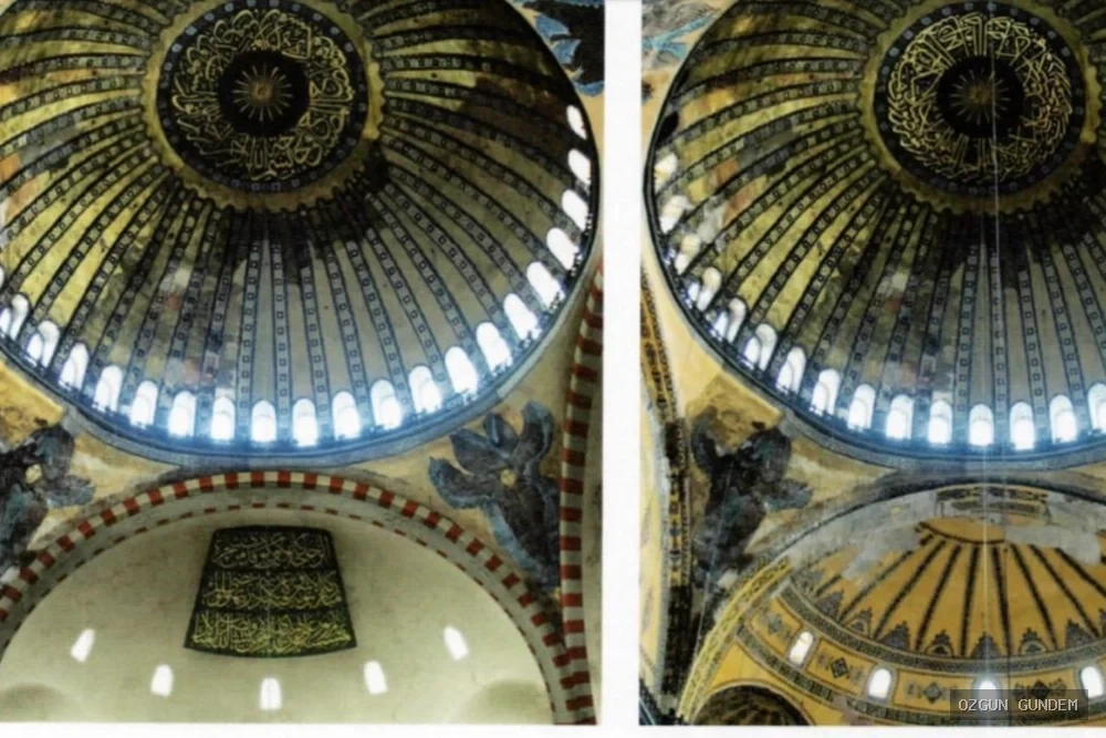 Ayasofya’da doğu yarım kubbe için güçlendirme hazırlığı