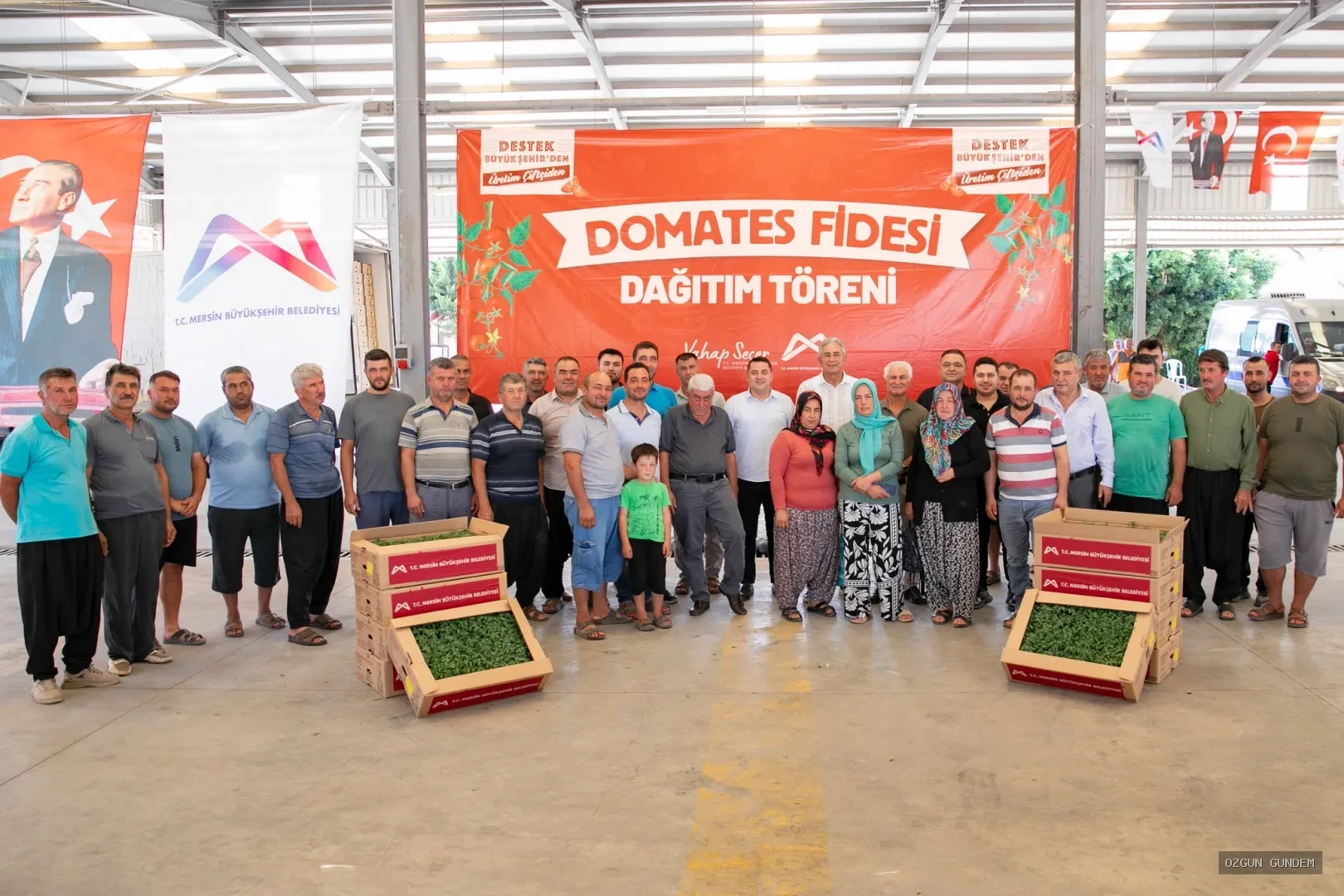 Erdemli’de üreticilere hibeli domates fidesi desteği