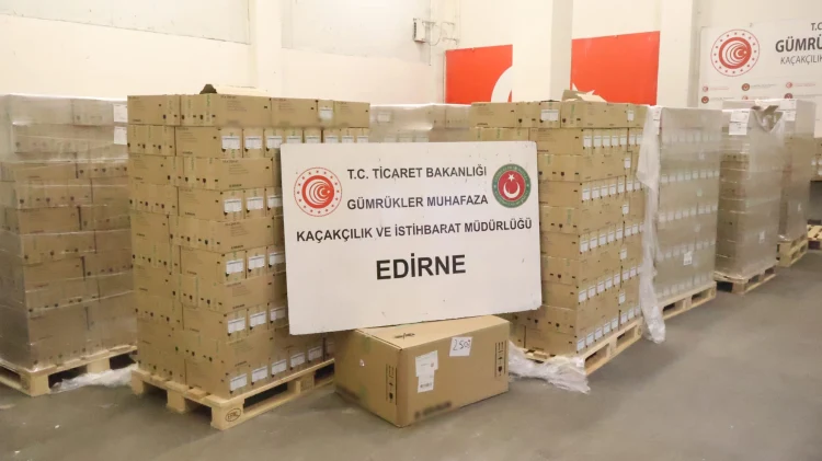 Kapıkule'de kaçak serum operasyonu: 79 bin 790 ürün ele geçirildi