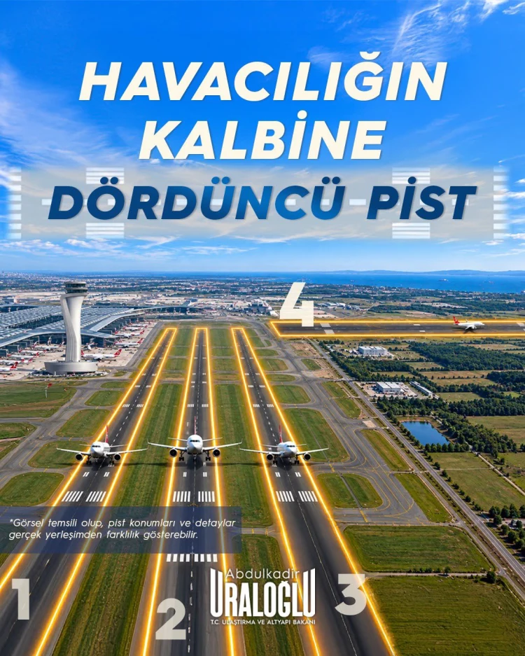 İstanbul Havalimanı’nda 4. ana pist için geri sayım başladı