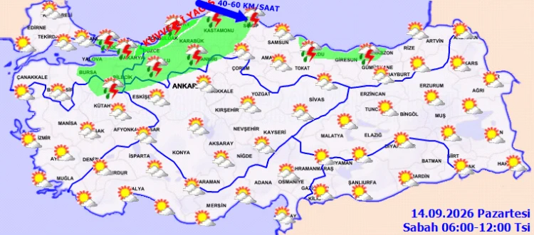 Meteoroloji’den kuvvetli yağış ve rüzgar uyarısı