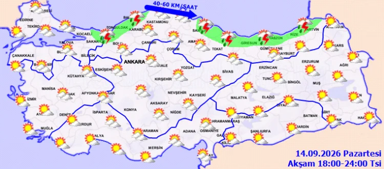 Meteoroloji’den kuvvetli yağış ve rüzgar uyarısı