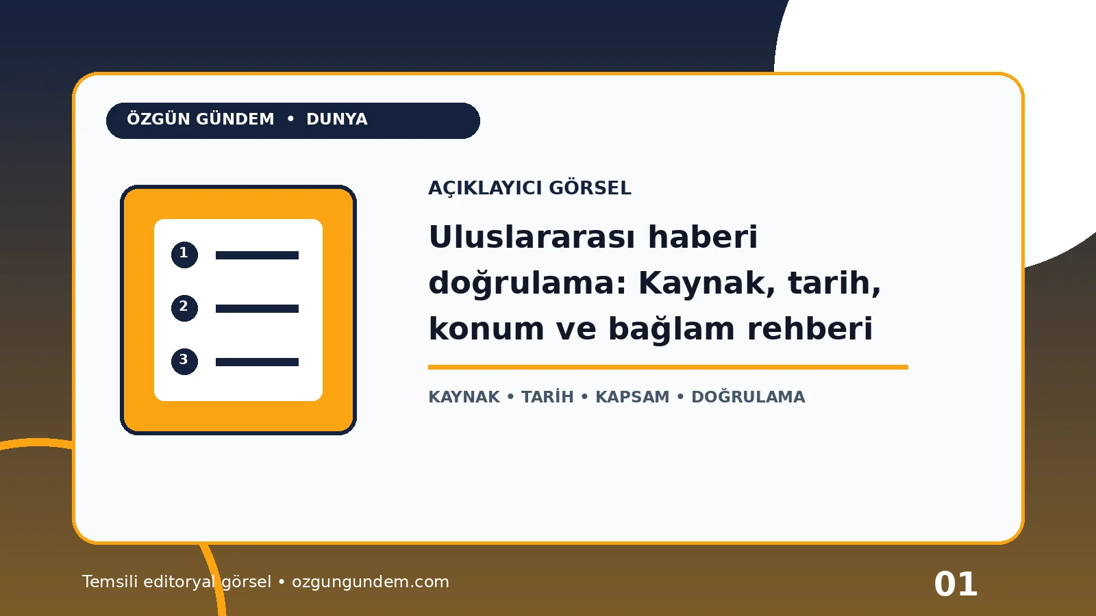Uluslararası haberi doğrulama: Kaynak, tarih, konum ve bağlam rehberi için Özgün Gündem tarafından hazırlanan açıklayıcı haber içi görsel